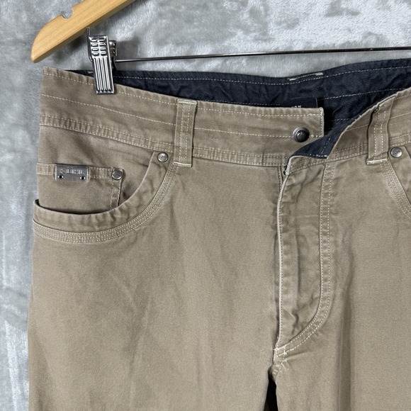 Kuhl Kanvus‎ Jean Mens 34x30 (32x27) Khaki Patina Dye Gorpcore Hiking Pants - Picture 2 of 13